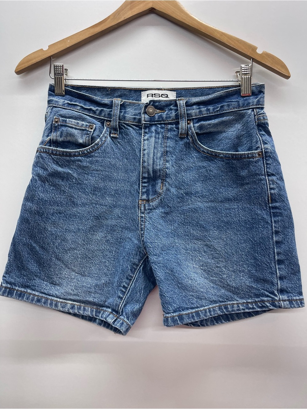 RSQ Light Blue Mid Rise‎ Denim Shorts